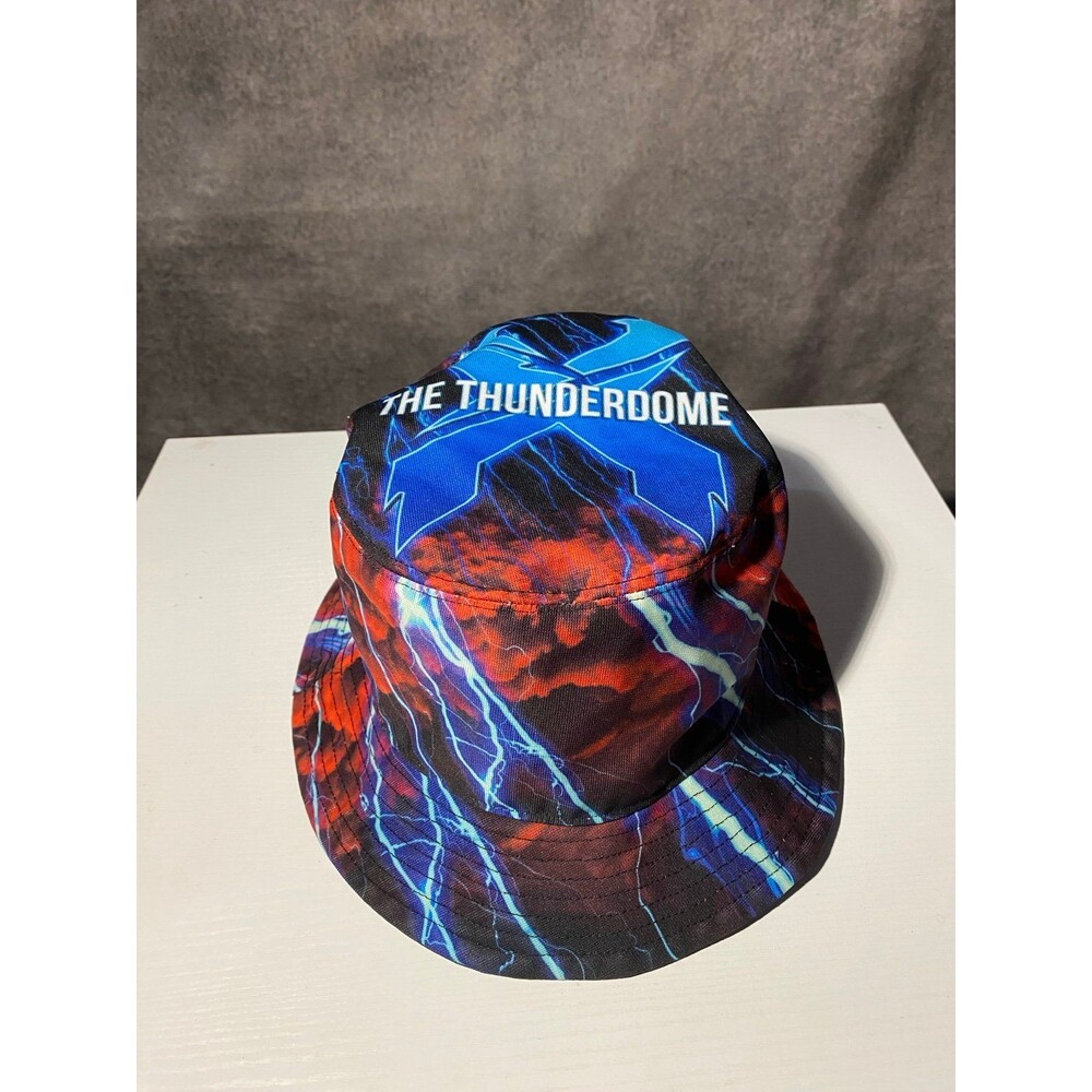 Excision The Thunderdome Bucket Hat EDM Rave Music Festival Lightning Graphic